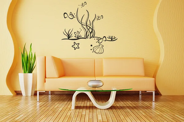Kleine Unterwasserwelt Wandtattoo - Black - Glänzend - 0,5m x 0,47m