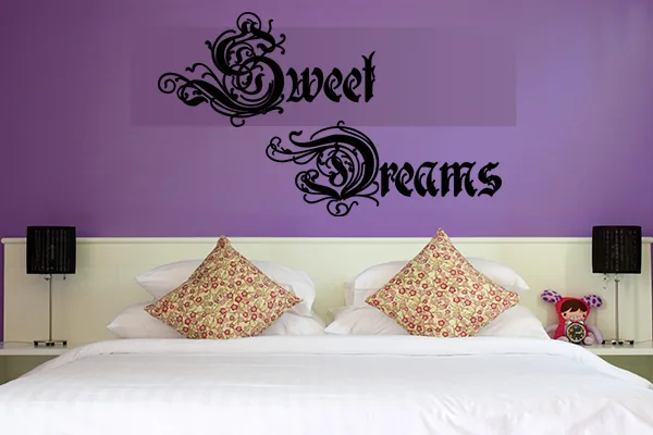 Sweet Dreams Wandtattoo - Black - Glänzend - 1,0m x 0,6m
