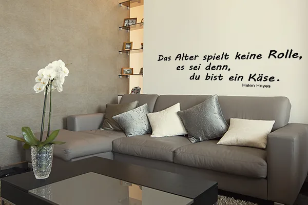 Das Alter spielt keine Rolle, es sei denn, du bist ein Käse. - Black - Glänzend - 1,0m x 0,28m