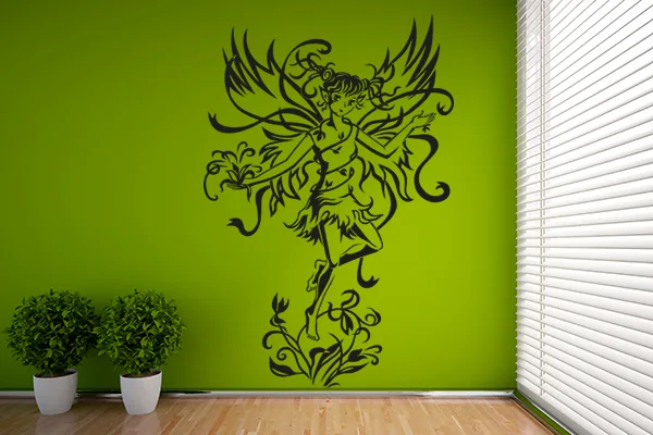 Zauberhafte Elfe 2 Wandtattoo - Black - Glänzend - 0,5m x 0,75m