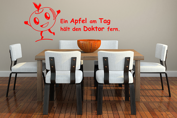 Ein Apfel am Tag hält den Doktor fern.