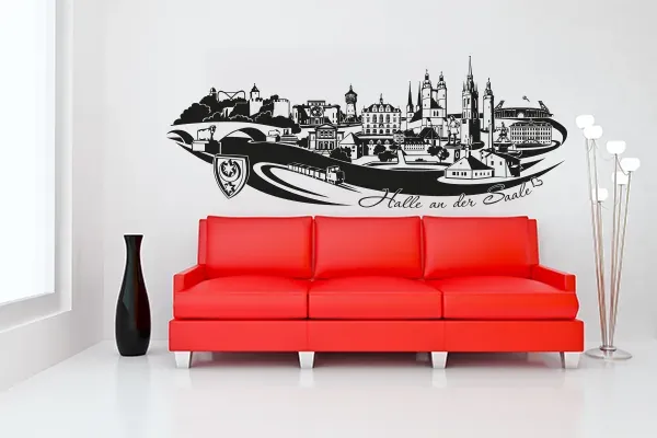Skyline Halle Saale - 2014 Wandtattoo